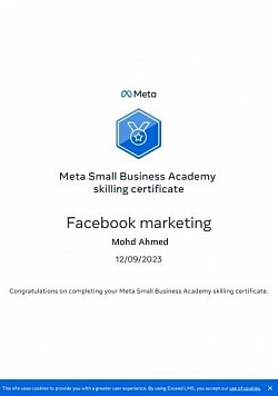 Facebook Meta Business Academy skilling Certification
