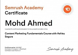 Semrush Academy Certificatation